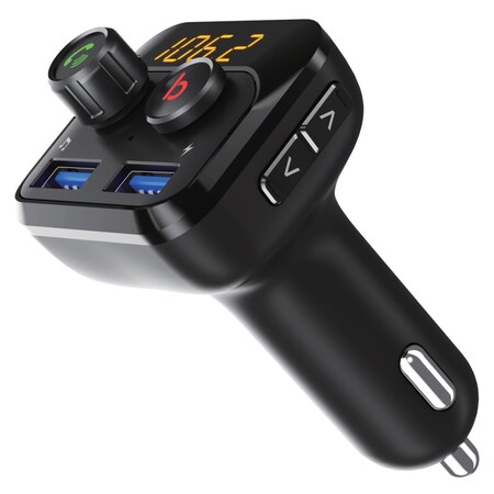 Ampd A2DP Wireless BT5.0 FM Music Adapter Black AA-BTADAPTER-FM-V1